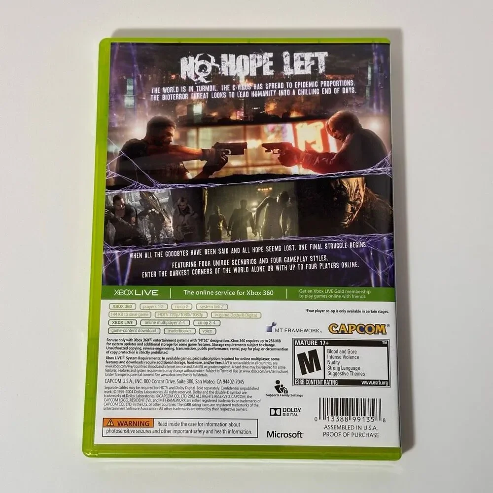 Resident Evil 6 XBOX 360 Videogame